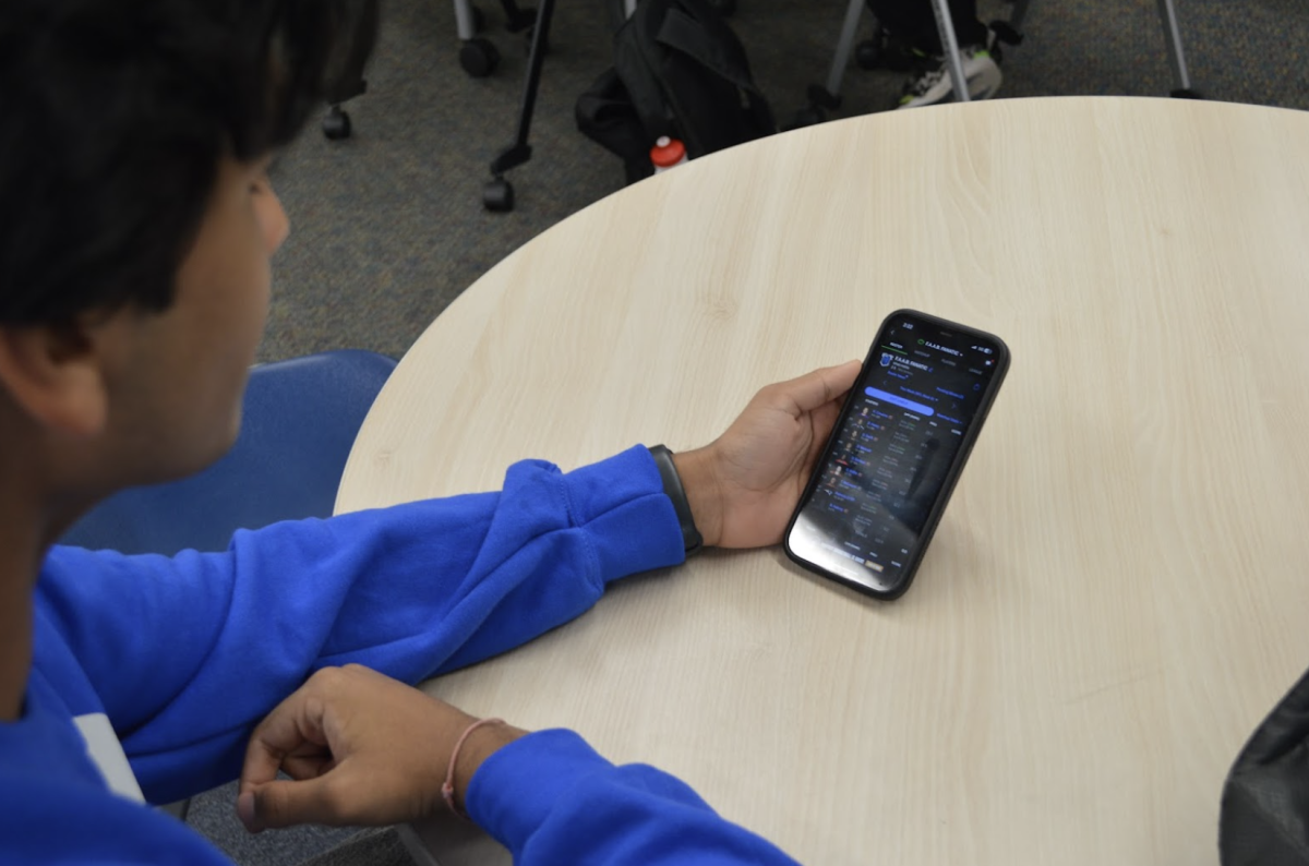 NHP students actively check fantasy football for updates and trades.